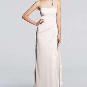 Navy blue one shoulder bridesmaid dress size 6
